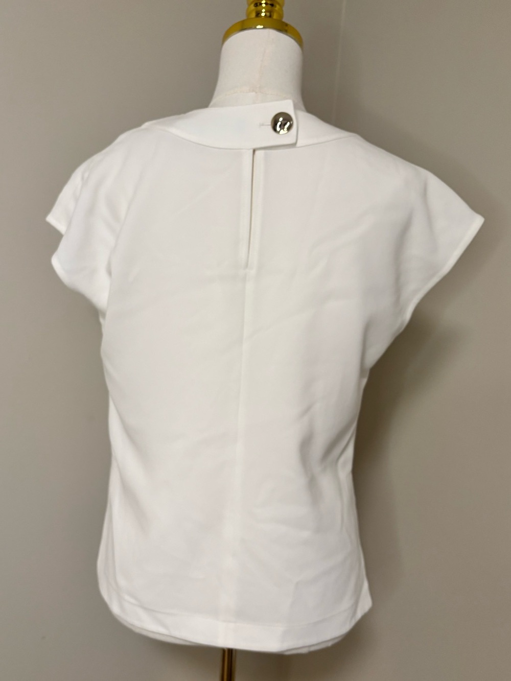 Proenza Schouler White Matte Viscose Crepe Cowl Neck Top Size 2 - Picture 3 of 6